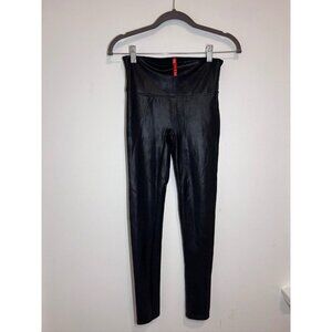 Faux Leather Leggings Black Spanx Medium Petite